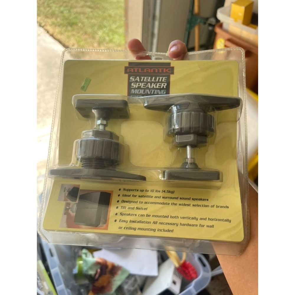 Atlantic SPB03 Satellite Speaker Mounting Brackets Pair Tilt Swivel 10lb Cap